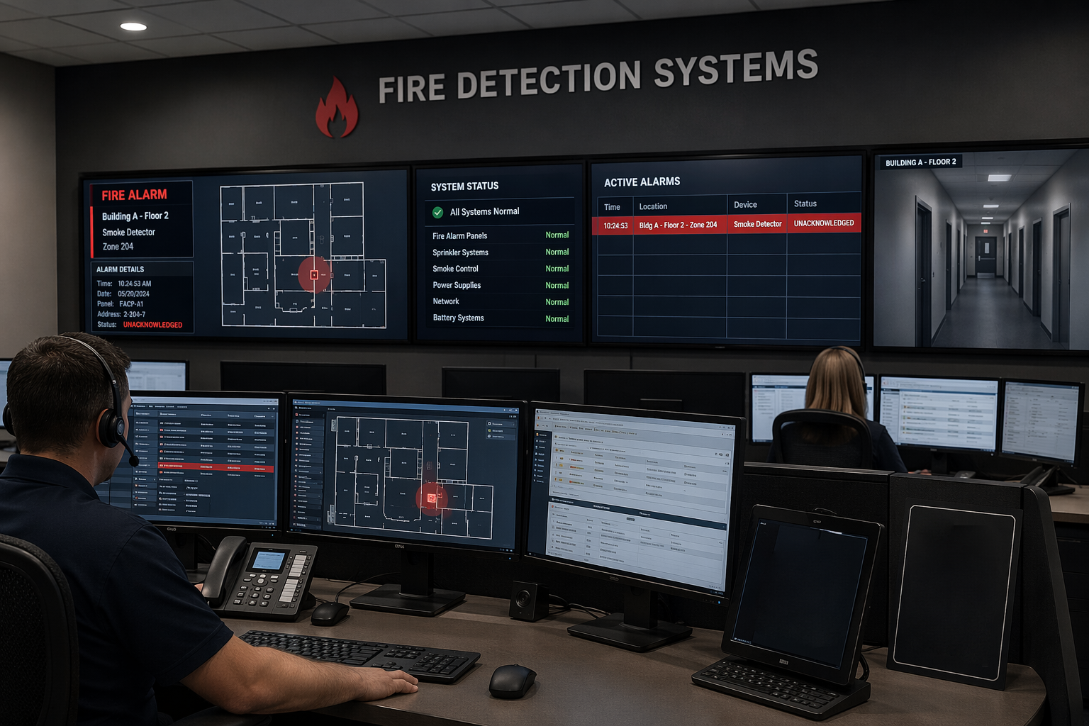 Sesizarea automată a sistemelor de detectie incendiu